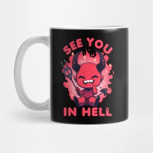 See You In Hell Kawaii Satan Mug